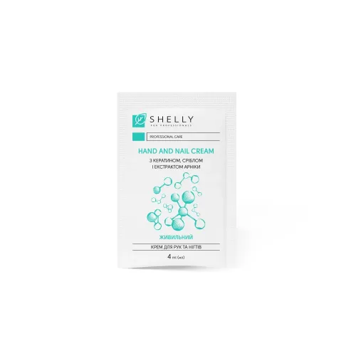 Hand and nail cream with keratin, silver and arnica extract Shelly 4 ml