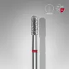 Diamond nail drill bit, rounded "cylinder", red, head diameter 2,3 mm / working part 6,5 mm FA30R023/6.5 Staleks Pro