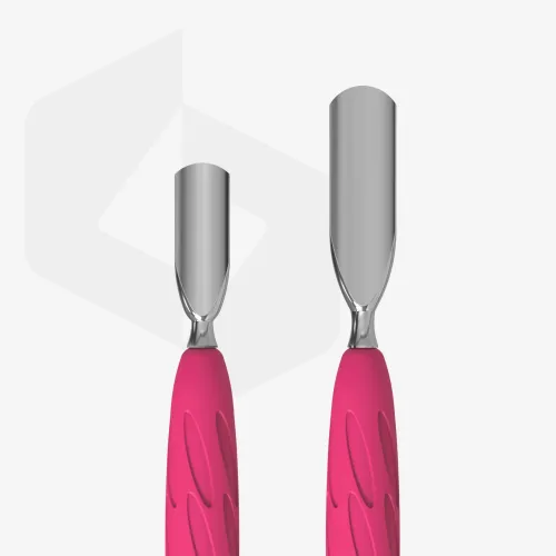 Manicure Pusher With Silicone Handle "Gummy" Staleks UNIQ 10 TYPE 1 (Wide Rounded Pusher + Narrow Rounded Pusher) PQ-10/1