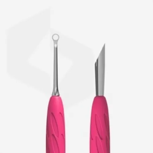 Manicure Pusher With Silicone Handle "Gummy" Staleks UNIQ 11 TYPE 2 (Slanted Pusher + Ring) PQ-11/2