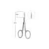 TOUCH professional cuticle scissors Comfort, 98 mm