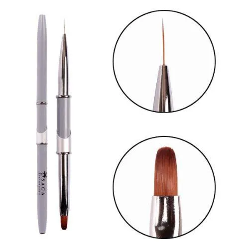 SAGA Double-sided Brush Gel+Liner 9 mm No. 9