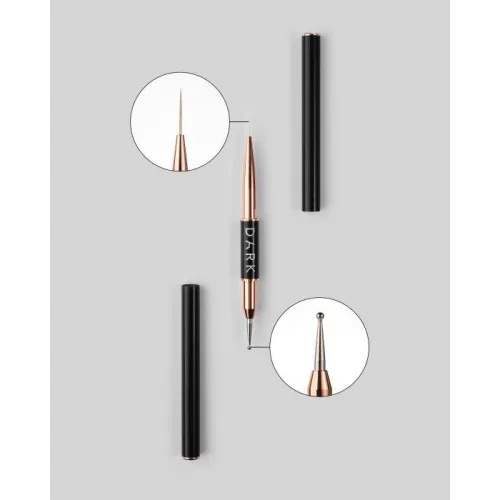 DARK Double-sided brush (liner 13 mm + dots 1-2 mm)
