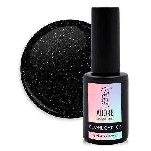 Flashlight Top 8 ml №01 - silver ADORE