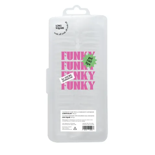 Funky Gel Tips ARCHED SQUARE | extra long ADORE