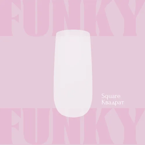Funky Gel Tips SQUARE | short ADORE