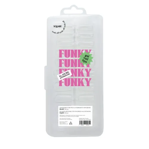 Funky Gel Tips SQUARE | short ADORE