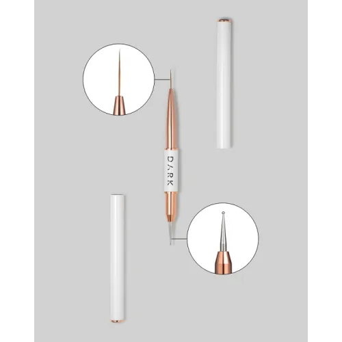DARK Double-sided brush (liner 13 mm + dots 1-2 mm)