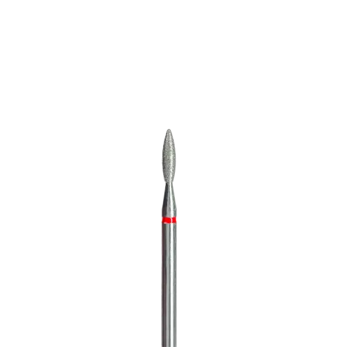 Diamond nail drill bit, Flame, Red Point end, 021, EDLEN