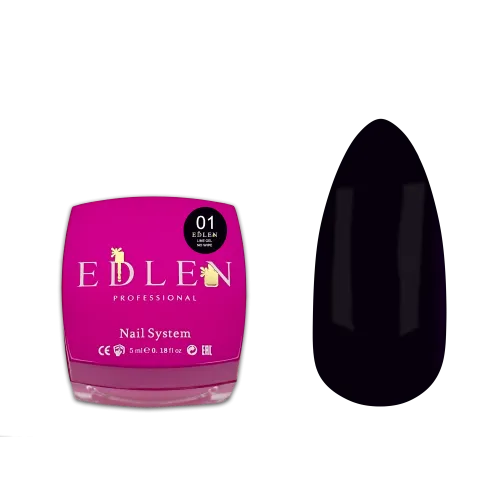 Line gel no wipe Edlen Ultra black №01. 5 ml