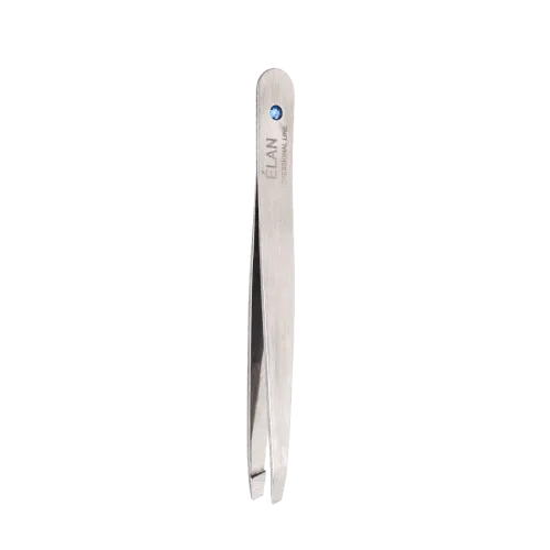 Stainless steel eyebrow tweezers with stones ELAN