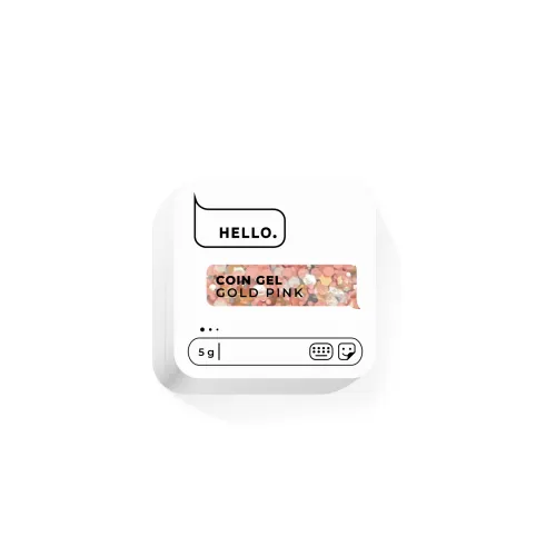HEYLOVE. Coin gel, Gold Pink, 5 g