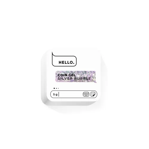 HEYLOVE. Coin gel, Silver Purple, 5 g