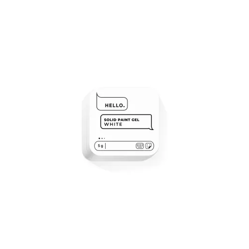 HEYLOVE. Solid paint gel, white, 5 g
