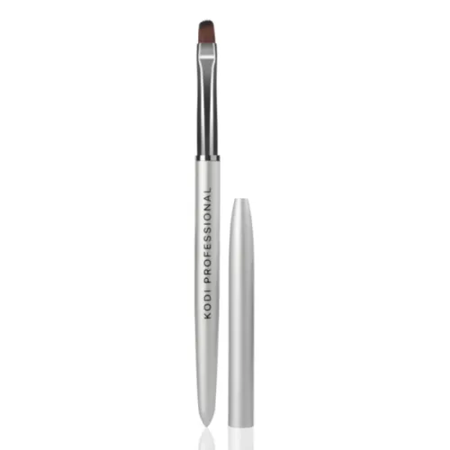 Brush for gel nail modeling (size: Oval #6 material: metal handle brown nylon bristles) Kodi Professional