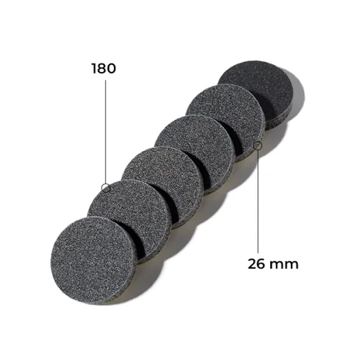 Buff disk 26 mm (black, 180 grit, 50 pcs.) Kodi Professional