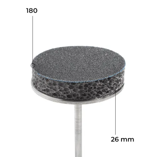 Buff disk 26 mm (black, 180 grit, 50 pcs.) Kodi Professional
