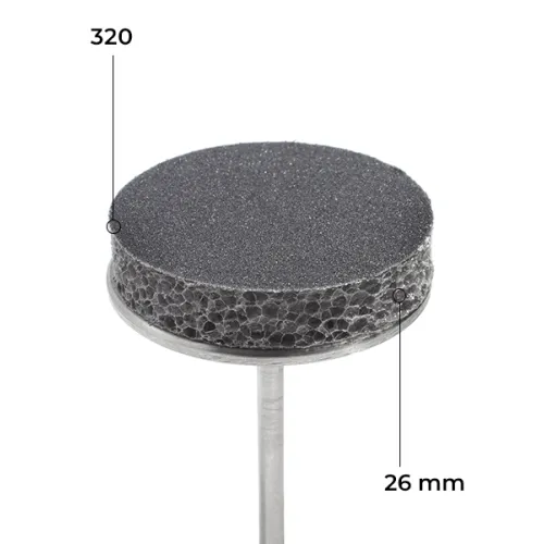Buff disk 26 mm (black, 320 grit, 50 pcs.) Kodi Professional