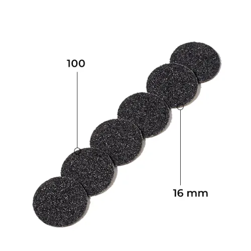 Disc 16 mm (black, 100 grit, without soft layer, 50 pcs.)  Kodi Professional