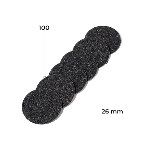 Disc 26 mm (black, 100 grit, without soft layer, 50 pcs.)  Kodi Professional