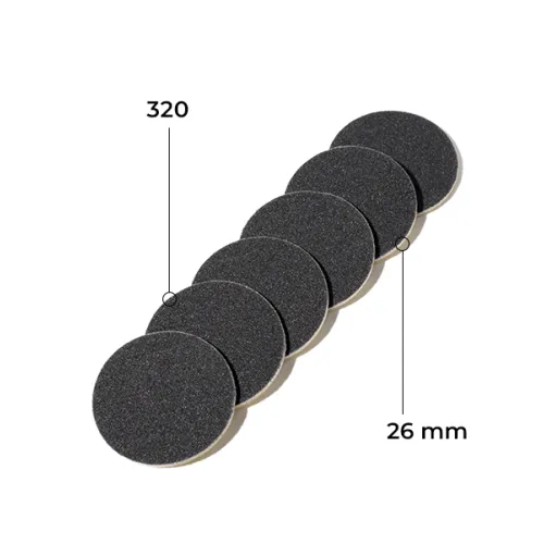 Disc 26 mm (black, 320 grit, with soft layer, 50 pcs.)  Kodi Professional