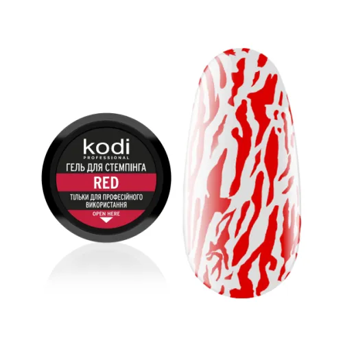 Stamping gel color: red Kodi Professional 4 ml