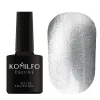Gel Nail Polish Komilfo 9D Cat's eye Silver, 8 ml