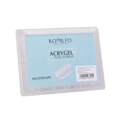 Komilfo Acry Gel Top Nail Forms, Multishape. Top forms for extensions, universal, 120 pieces.