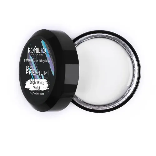Komilfo Gel Premium Bright White Violet, 15 g