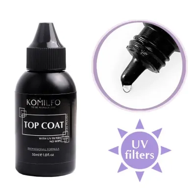 KOMILFO No Wipe Top HEMA/TPO free com filtros 50 ml (frasco com bico doseador)