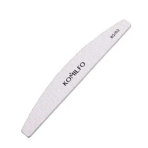 Nail file Komilfo semicircle gray 80/80
