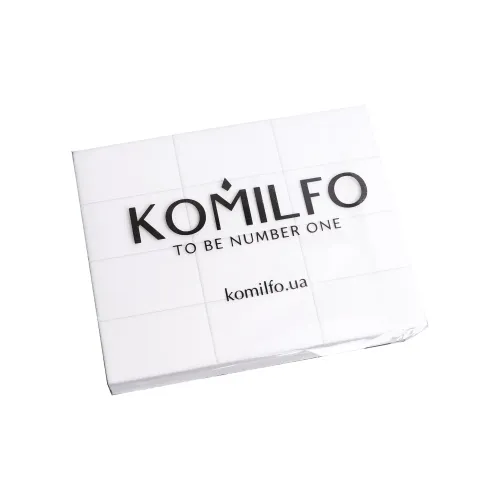 Nail polisher Komilfo Medium 50*30*12 mm white 120/120 (24 pieces in a pack)