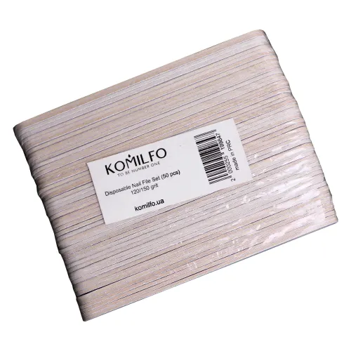 Set of disposable nail files Komilfo, 50 pieces. (120/150 grit)