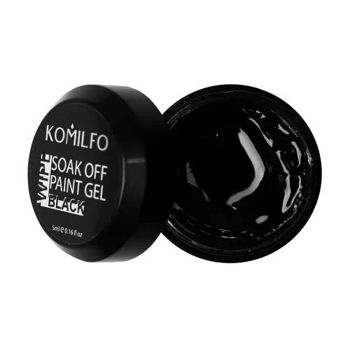 Soak off gel paint Komilfo No. 001 Black, 5 ml