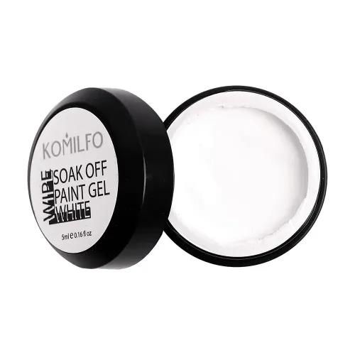 Soak off gel paint Komilfo No. 002 White, 5 ml