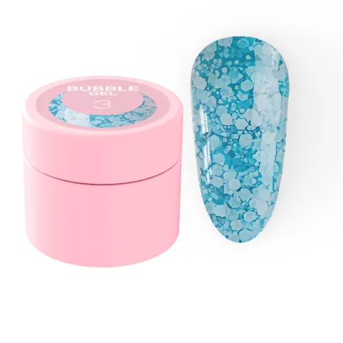 Блесточки для ногтей Bubble Gel №3 5 ml LUNAmoon