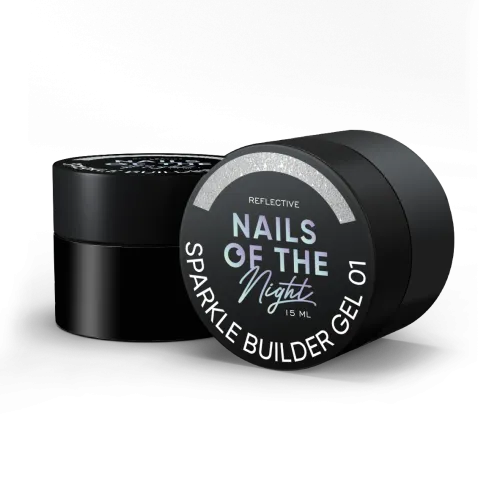 NAILS OF THE NIGHT Sparkle builder gel 01, 15 ml