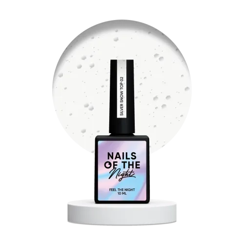 NAILS OF THE NIGHT Silver Snow top 02 , 10 ml