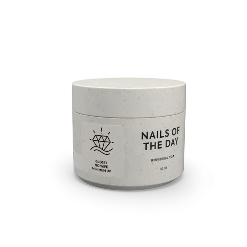 NAILS OF THE DAY Universal Top — glossy top without a sticky layer with a minimal content of UV filters, 30 ml