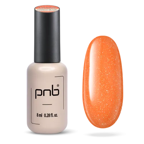 Gel nail polish Juicy Spark PNB, Mango Blaze, 8 ml. 