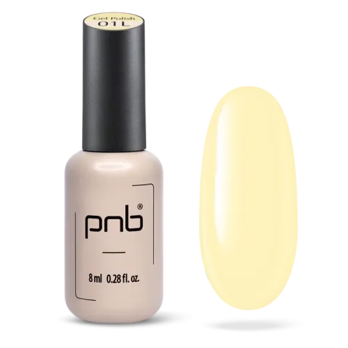 Gel nail polish PNB Amarello 01L (limited edition), 8 ml.