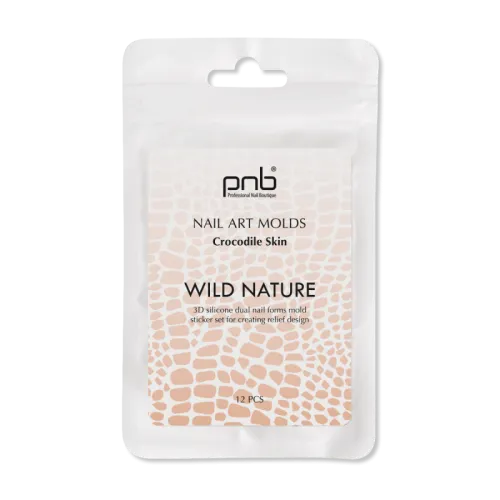 Nail Art Molds, Crocodile Skin, Wild Natur (12 pcs) PNB