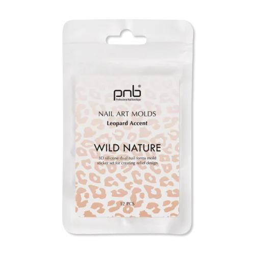 Nail Art Molds, Leopard Accent, Wild Natur (12 pcs) PNB
