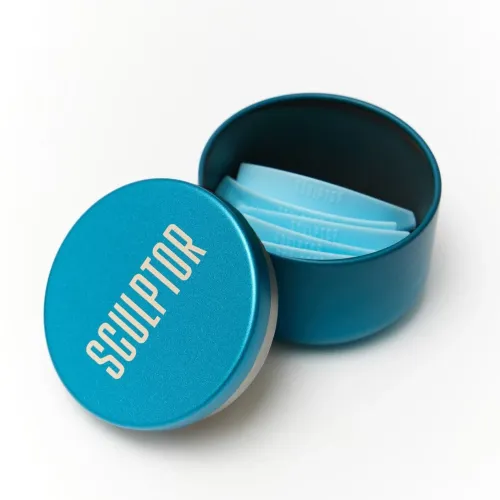Set of silicone rollers for lamination of OPEN LOOK eyelashes, 4 pairs, "MYH", SCULPTOR (Blue)