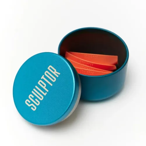 Set of silicone rollers for lamination of OPEN LOOK eyelashes, 4 pairs, "MYH", SCULPTOR (Coral)