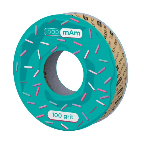 White disposable abrasive tape papmAm (without plastic case) STALEKS PRO 100 grit ATSC-100w