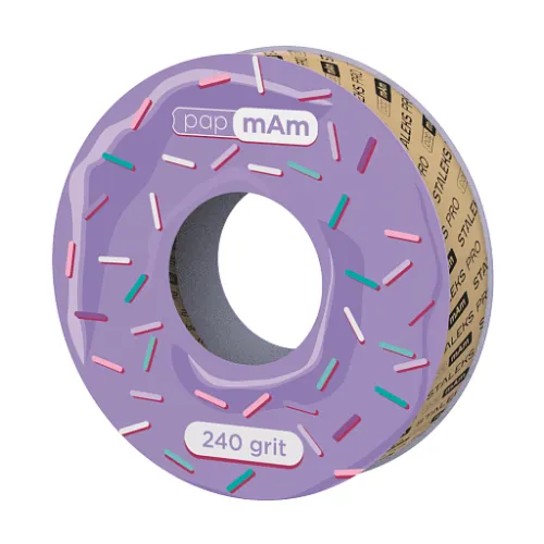 White disposable abrasive tape papmAm (without plastic case) STALEKS PRO 240 grit ATSC-240w