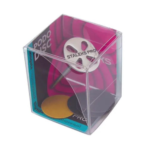 Elongate pedicure disc Staleks PODODISC EXPERT M and set of disposable file 180 grit 5 pc (20 mm) PDLset-20