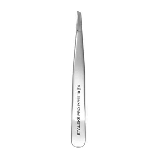 Eyebrow tweezers Staleks EXPERT 10 TYPE 4 (slant) TE-10/4