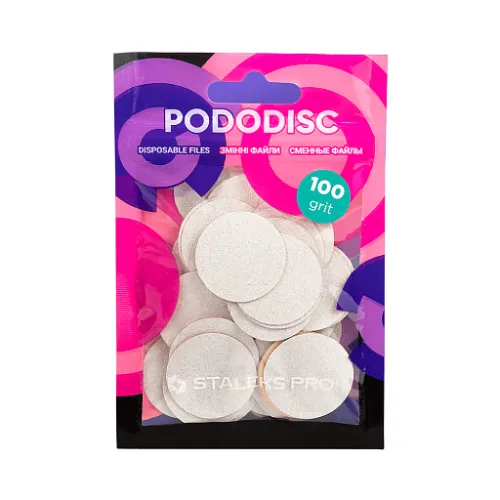 STALEKS Pro Refill Pads PODODISC L 100 Grit 50 pcs PDF-25-100W